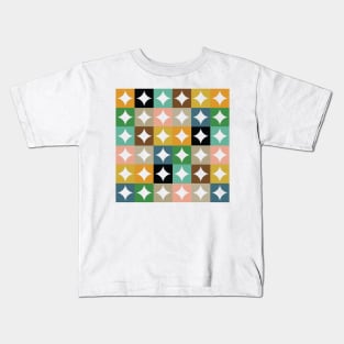 Retro Circles and Diamonds Kids T-Shirt